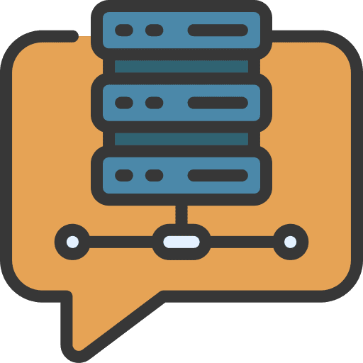 Server chat bubble speech bubble server icon