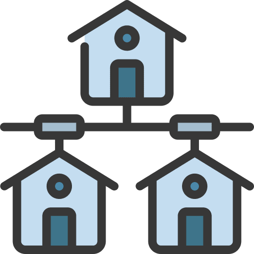 Smart home house network wifi icon