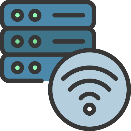 Wifi connection electronics networking server icon