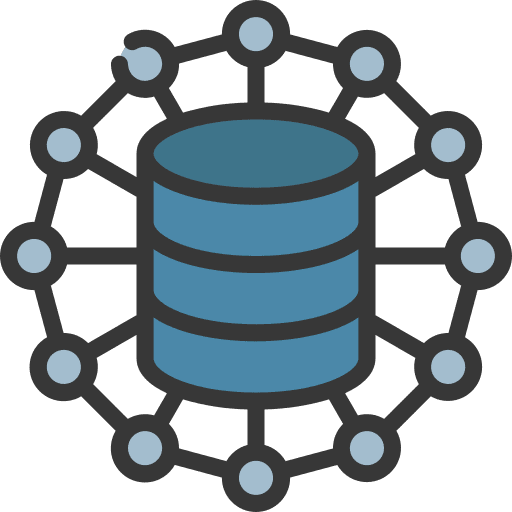 Data network networking dem file storage icon