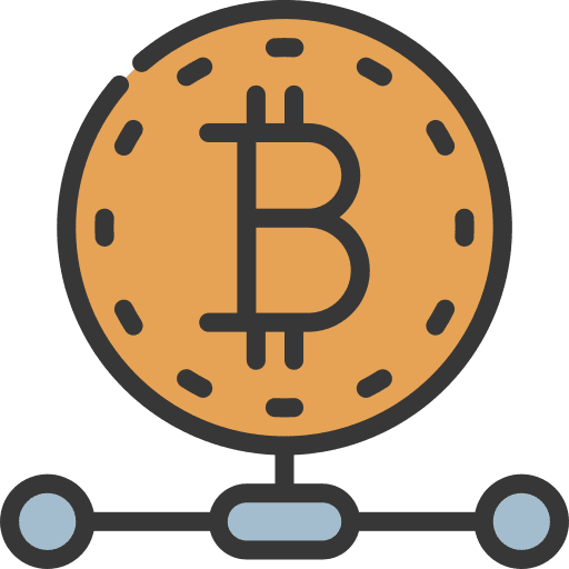 Digital currency bitcoin cryptocurrency business and finance icon