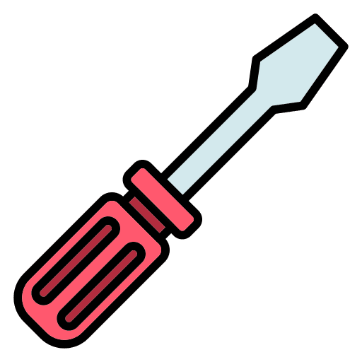 Screwdriver construction maintenance improvement icon