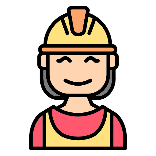 Worker women woman caucasian icon