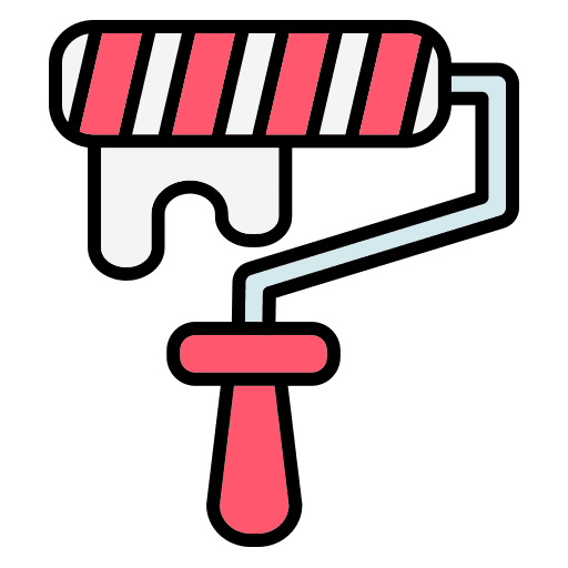 Paint roller brush art and design paint roller icon Paint roller brush art and design paint roller icon