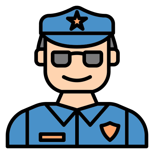Police guard person guardian icon Police guard person guardian icon