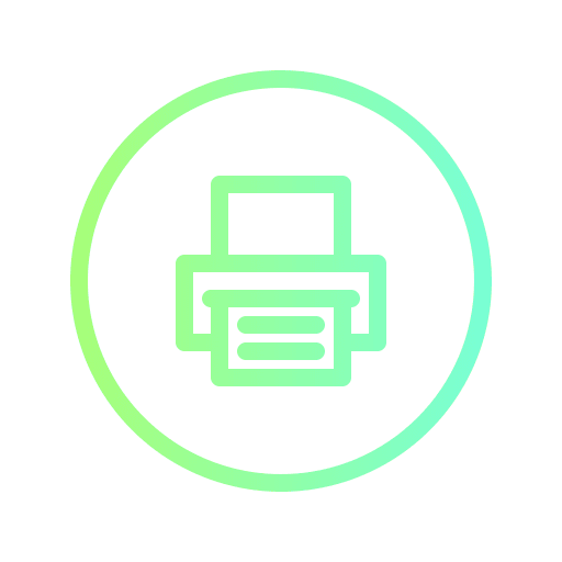 Printer interface print tool icon