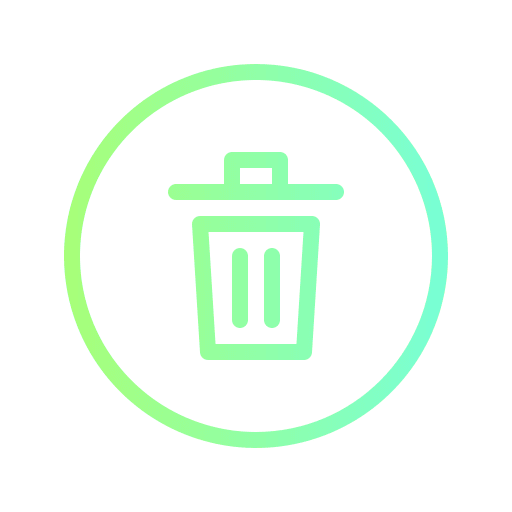 Delete rubbish trash can can icon