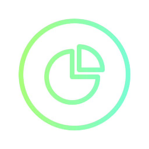 Pie chart graphical business marketing icon