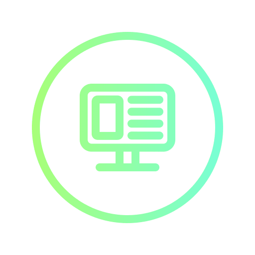 Presentation online computer work from home icon
