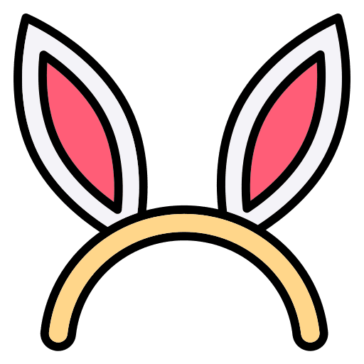 Bunny ears accessories party bunny icon