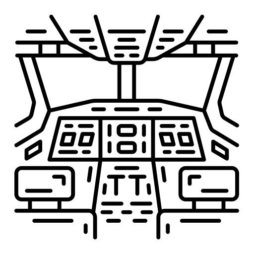 Cockpit airplane airplane flight tourism icon