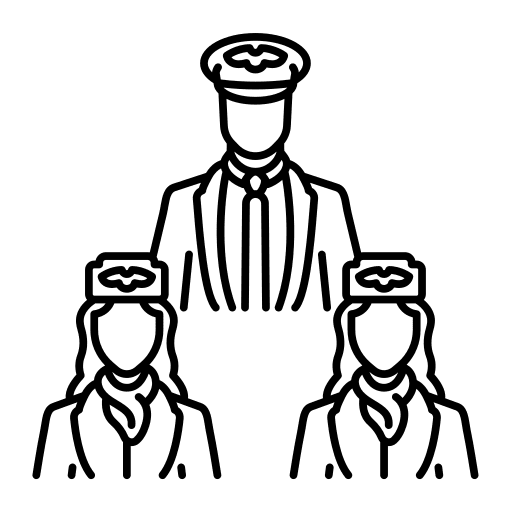 Crew airport flight attendant airline icon