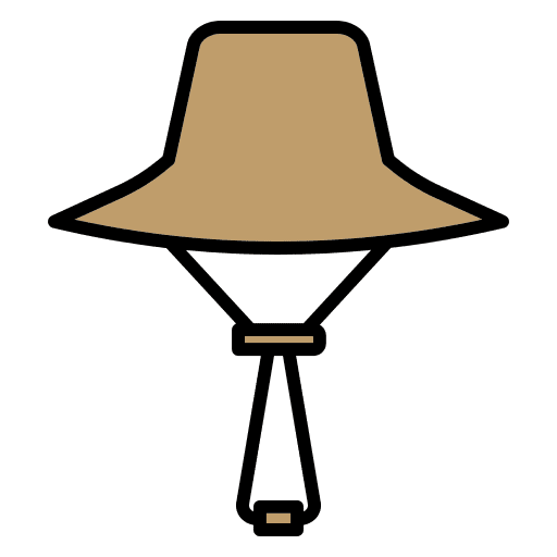 Hat hot farming and gardening garment icon Hat hot farming and gardening garment icon