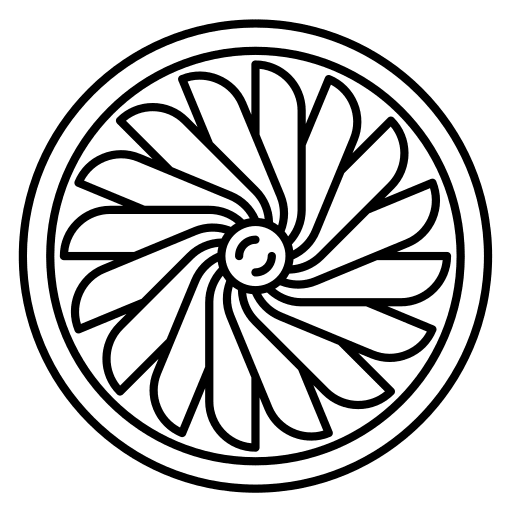 Turbine transportation airplane aviation icon