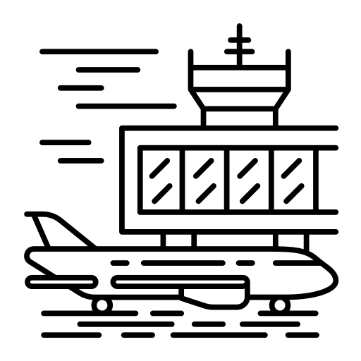 Airport travel airport jet icon