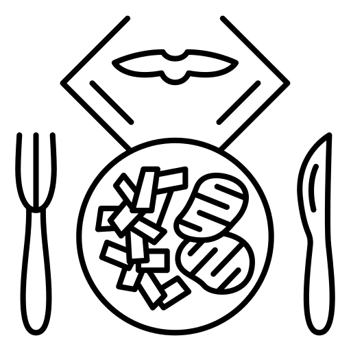 Lunch aviation food and restaurant airline icon