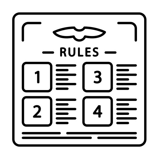 Rules service rules travel icon