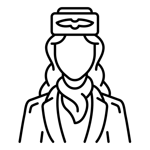 Stewardess travel tourism stewardess icon