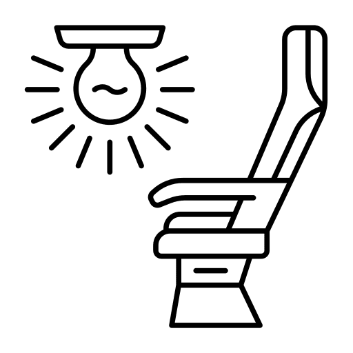 Seat aviation airplane flight transportation icon