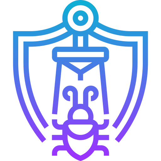 Antivirus software computer beetle icon Antivirus software computer beetle icon