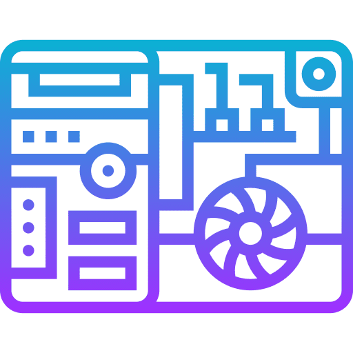 Computer case hardware power database icon Computer case hardware power database icon
