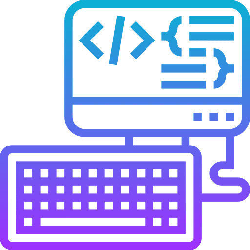 Computer coding program computer icon