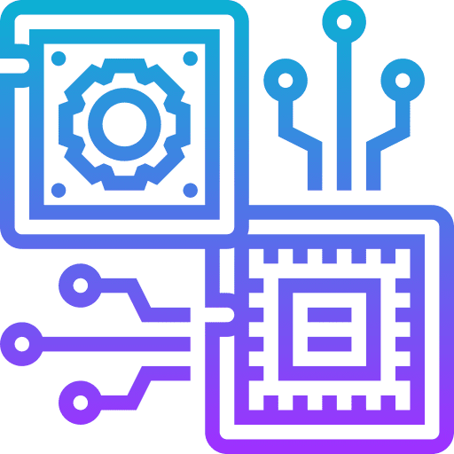 Cpu hardware mainboard chip icon