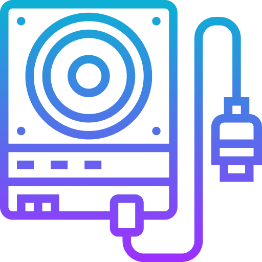 External storage disk cd reader icon