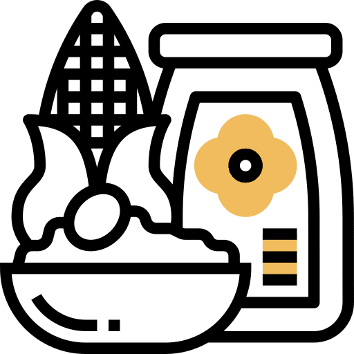 Cereal farming and gardening breakfast bowl icon