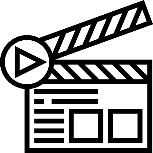 Clapperboard clapper film movie icon