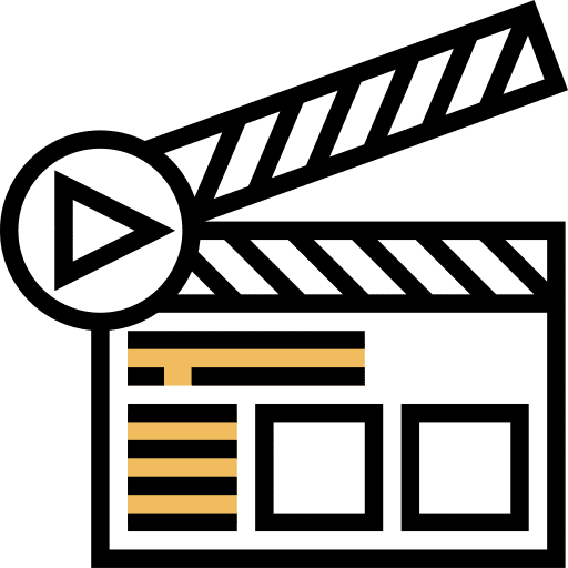 Clapperboard entertainment movie clapper icon