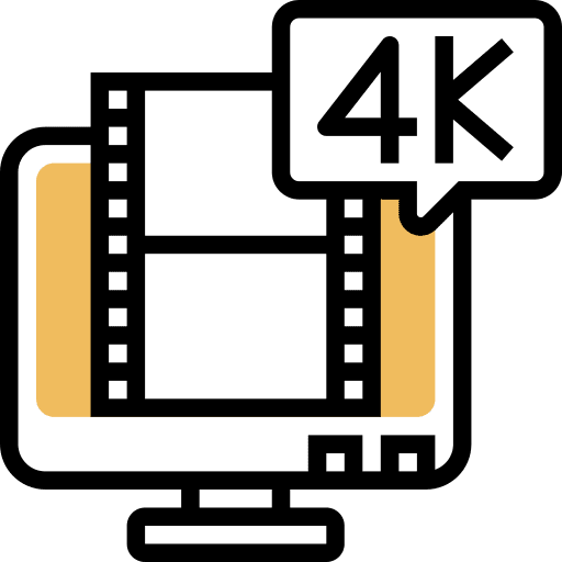 4k cinema electronics film icon 4k cinema electronics film icon