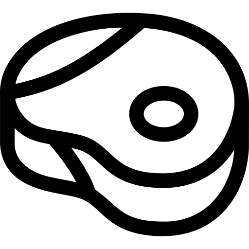 Steak steak food and restaurant barbecue icon