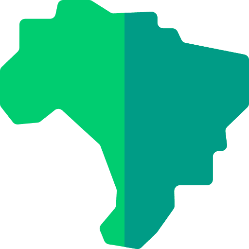 Brazil territory map maps and location icon