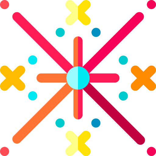 Fireworks party birthday and party illumination icon Fireworks party birthday and party illumination icon