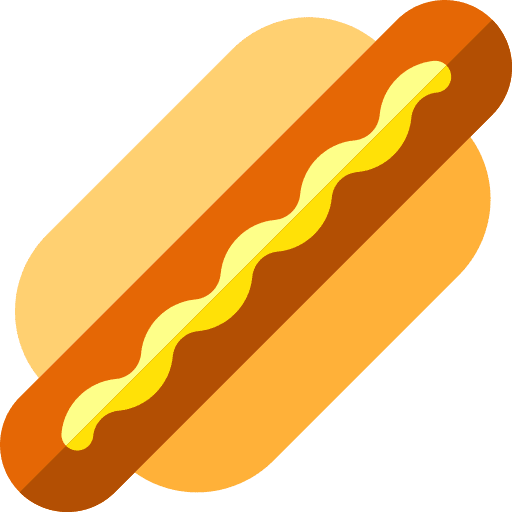 Hot dog fast food sausage hot dog icon Hot dog fast food sausage hot dog icon