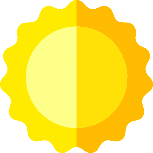Sun sunny summer weather icon