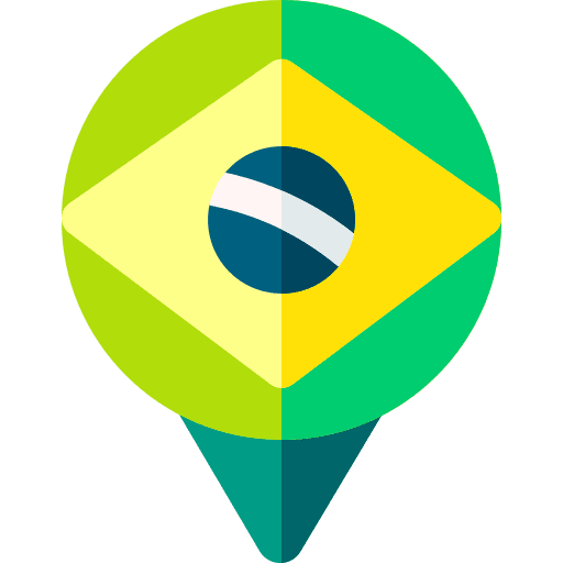Brazil interface pin map point icon Brazil interface pin map point icon