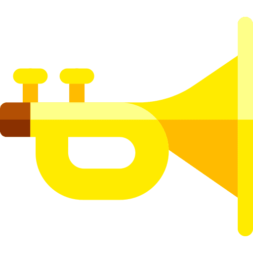 Trumpet jazz orchestra musical instrument icon Trumpet jazz orchestra musical instrument icon