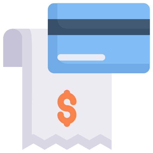 Bill business and finance ticket payment icon