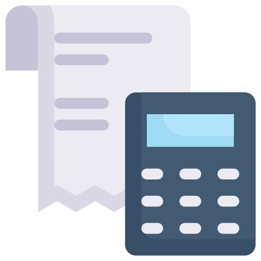 Calculator budget report bank icon Calculator budget report bank icon