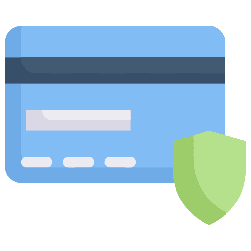 Credit card security protection safety icon