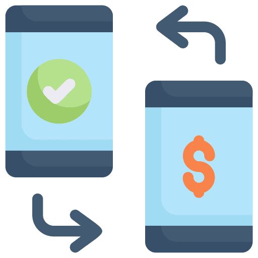 Online transfer online banking money transfer mobile banking icon