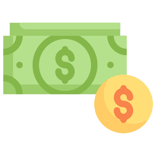 Cash money dollar currency payment icon Cash money dollar currency payment icon