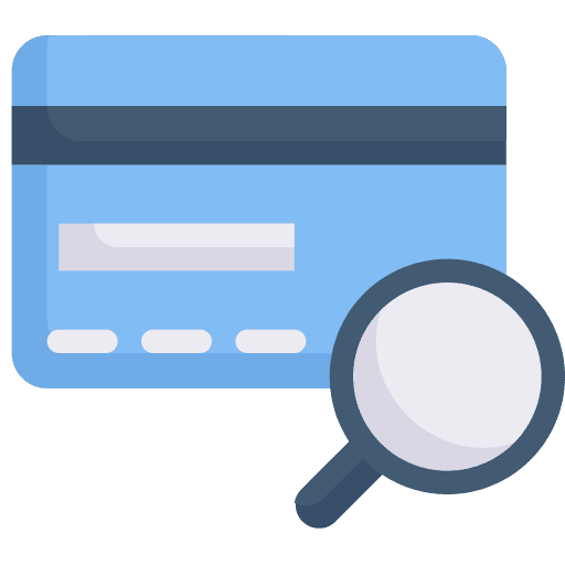 Credit card loupe credit card payment icon Credit card loupe credit card payment icon