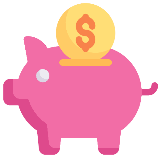 Piggy bank funds save money coin icon Piggy bank funds save money coin icon