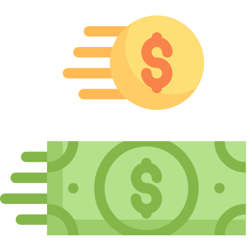 Send money banking business and finance coin icon Send money banking business and finance coin icon
