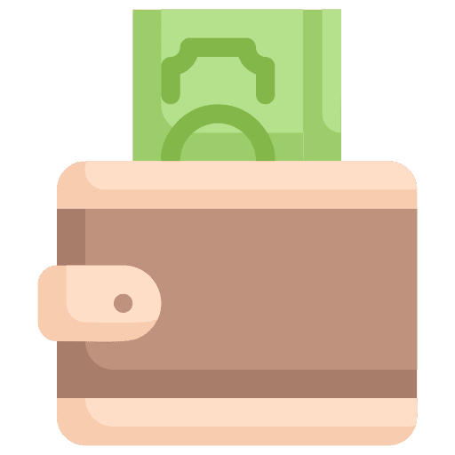 Wallet notes money cash icon Wallet notes money cash icon