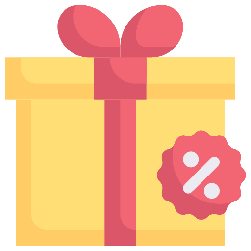 Discount box offer surprised icon Discount box offer surprised icon