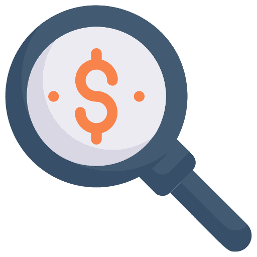 Magnify magnify loupe investment icon Magnify magnify loupe investment icon